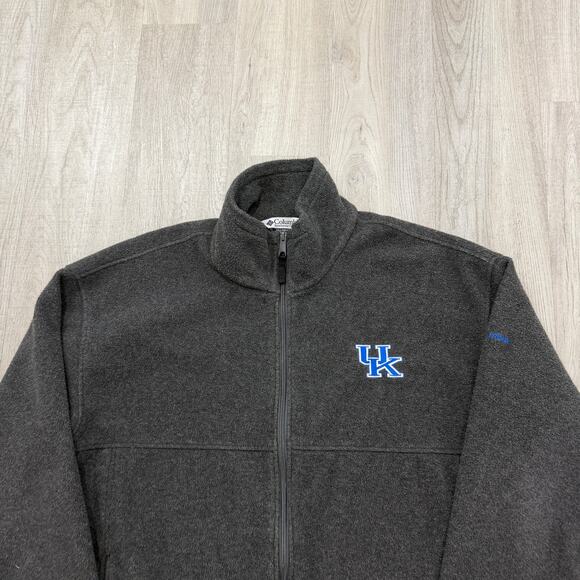 Columbia University of Kentucky Wildcats Full Zip Fleece Men's XL Gray Blue NCAA - Picture 2 of 9